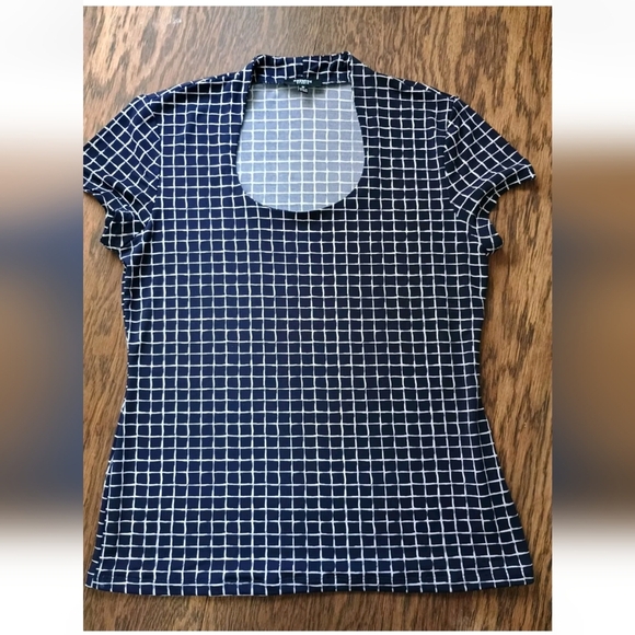 Premise studio Blue Square Blouse Size M - Picture 1 of 2
